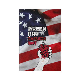 Обложка для паспорта матовая кожа с принтом Green Day American Idiot в Санкт-Петербурге, натуральная матовая кожа | размер 19,3 х 13,7 см; прозрачные пластиковые крепления | Тематика изображения на принте: american idiot | green day | альтернативный | билли джо армстронг | грин дей | группа | зелёный день | майк дёрнт | музыка | панк | поп | поппанк | рок | сша | тре кул | флаг