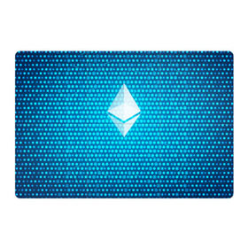 Магнитный плакат 3Х2 с принтом Blue Ethereum - Синий Эфириум в Санкт-Петербурге, Полимерный материал с магнитным слоем | 6 деталей размером 9*9 см | Тематика изображения на принте: black milk | cryptocurrency | eth | ethereum | etherium | litecoin | виталик бутерин | крипта | крипто | криптовалюта | лайткоин | майнер | майнинг | эфир