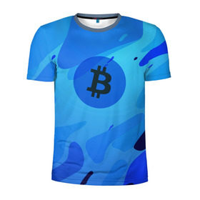 Мужская футболка 3D спортивная с принтом Blue Sea Camo Bitcoin в Санкт-Петербурге, 100% полиэстер с улучшенными характеристиками | приталенный силуэт, круглая горловина, широкие плечи, сужается к линии бедра | Тематика изображения на принте: blue | camo | camouflage | coin | crypto | currency | ethereum | litecoin | mining | token | биткоин | биток | камо | камуфляж | крипта | крипто | криптовалюта | лайткоин | майнинг | ферма | эфир