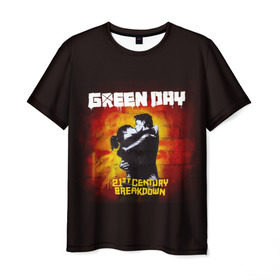Мужская футболка 3D с принтом Поцелуй Green Day в Санкт-Петербурге, 100% полиэфир | прямой крой, круглый вырез горловины, длина до линии бедер | american idiot | green day | альтернативный | билли джо армстронг | грин дей | группа | зелёный день | майк дёрнт | музыка | панк | поп | поппанк | поцелуй | рок | стена | тре кул