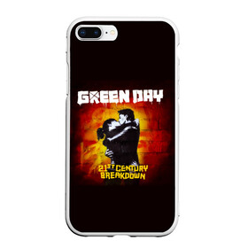 Чехол для iPhone 7Plus/8 Plus матовый с принтом Поцелуй Green Day в Санкт-Петербурге, Силикон | Область печати: задняя сторона чехла, без боковых панелей | american idiot | green day | альтернативный | билли джо армстронг | грин дей | группа | зелёный день | майк дёрнт | музыка | панк | поп | поппанк | поцелуй | рок | стена | тре кул