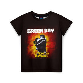Детская футболка 3D с принтом Поцелуй Green Day в Санкт-Петербурге, 100% гипоаллергенный полиэфир | прямой крой, круглый вырез горловины, длина до линии бедер, чуть спущенное плечо, ткань немного тянется | american idiot | green day | альтернативный | билли джо армстронг | грин дей | группа | зелёный день | майк дёрнт | музыка | панк | поп | поппанк | поцелуй | рок | стена | тре кул