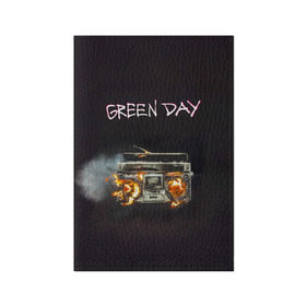 Обложка для паспорта матовая кожа с принтом Green Day магнитофон в огне в Санкт-Петербурге, натуральная матовая кожа | размер 19,3 х 13,7 см; прозрачные пластиковые крепления | Тематика изображения на принте: american idiot | green day | альтернативный | билли джо армстронг | грин дей | группа | зелёный день | майк дёрнт | музыка | панк | поп | поппанк | рок | тре кул
