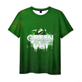 Мужская футболка 3D с принтом Зелень Green Day в Санкт-Петербурге, 100% полиэфир | прямой крой, круглый вырез горловины, длина до линии бедер | american idiot | green day | альтернативный | билли джо армстронг | грин дей | группа | зелёный день | майк дёрнт | музыка | панк | поп | поппанк | поцелуй | рок | тре кул