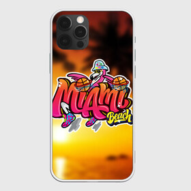 Чехол для iPhone 12 Pro Max с принтом Miami Beach в Санкт-Петербурге, Силикон |  | закат | майами | пейзаж | пляж | солнце