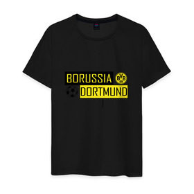 Мужская футболка хлопок с принтом Borussia Dortmund - New Design 2018 в Санкт-Петербурге, 100% хлопок | прямой крой, круглый вырез горловины, длина до линии бедер, слегка спущенное плечо. | Тематика изображения на принте: боруссия дортмунд