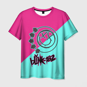 Мужская футболка 3D с принтом Blink-182 в Санкт-Петербурге, 100% полиэфир | прямой крой, круглый вырез горловины, длина до линии бедер | blink | альтернативный рок | блинк | группа | марк хоппус | музыка | мэтт скиба | надпись | панк | панк рок | песни | поп панк | рок | скейт панк | смайл | смайлик | трэвис баркер