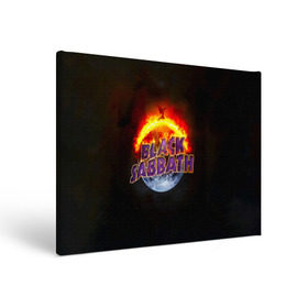 Холст прямоугольный с принтом Black Sabbath земля в огне в Санкт-Петербурге, 100% ПВХ |  | black sabbath | группа | метал | надпись | оззи | осборн | хард рок | хеви метал