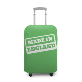 Чехол для чемодана 3D с принтом Made in England в Санкт-Петербурге, 86% полиэфир, 14% спандекс | двустороннее нанесение принта, прорези для ручек и колес | англия | надпись | сделано | страна | турист