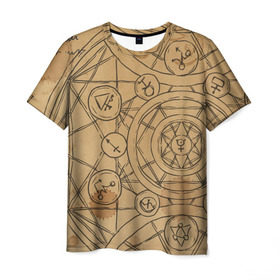 Мужская футболка 3D с принтом Код да Винчи в Санкт-Петербурге, 100% полиэфир | прямой крой, круглый вырез горловины, длина до линии бедер | загадки | знаки | история | культура | майя | надпись | тайна
