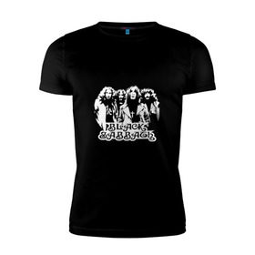 Мужская футболка премиум с принтом Группа Black Sabbath в Санкт-Петербурге, 92% хлопок, 8% лайкра | приталенный силуэт, круглый вырез ворота, длина до линии бедра, короткий рукав | 