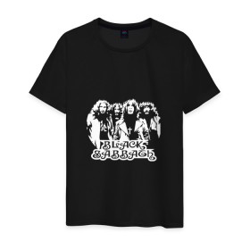 Мужская футболка хлопок с принтом Группа Black Sabbath в Санкт-Петербурге, 100% хлопок | прямой крой, круглый вырез горловины, длина до линии бедер, слегка спущенное плечо. | 