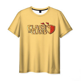 Мужская футболка 3D с принтом Clash of Clans в Санкт-Петербурге, 100% полиэфир | прямой крой, круглый вырез горловины, длина до линии бедер | 