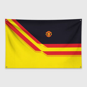 Флаг-баннер с принтом Manchester United в Санкт-Петербурге, 100% полиэстер | размер 67 х 109 см, плотность ткани — 95 г/м2; по краям флага есть четыре люверса для крепления | манчестер юнайтед | эмблема