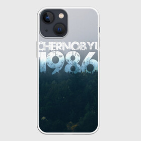 Чехол для iPhone 13 mini с принтом Чернобыль 1986 в Санкт-Петербурге,  |  | 1986 | дым | завод | лес | опасность | радиация | чаэс | чернобыль | экология