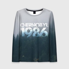 Женский лонгслив 3D с принтом Чернобыль 1986 в Санкт-Петербурге, 100% полиэстер | длинные рукава, круглый вырез горловины, полуприлегающий силуэт | 1986 | дым | завод | лес | опасность | радиация | чаэс | чернобыль | экология