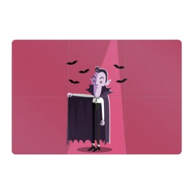 Магнитный плакат 3Х2 с принтом Дракула в Санкт-Петербурге, Полимерный материал с магнитным слоем | 6 деталей размером 9*9 см | Тематика изображения на принте: dracula | halloween | helloween | вампир | день всех святых | детям | для детей | хеллоуин | хеловин | хэллоуин