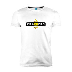 Мужская футболка премиум с принтом Brazzers Video в Санкт-Петербурге, 92% хлопок, 8% лайкра | приталенный силуэт, круглый вырез ворота, длина до линии бедра, короткий рукав | brazzers | бразерс | браззерс | видео