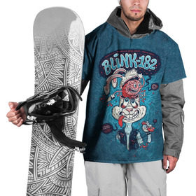 Накидка на куртку 3D с принтом Заяц Blink-182 в Санкт-Петербурге, 100% полиэстер |  | blink | альтернативный рок | блинк | группа | марк хоппус | музыка | мэтт скиба | надпись | панк | панк рок | песни | поп панк | рок | скейт панк | смайл | смайлик | трэвис баркер