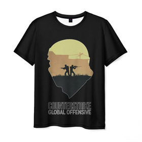 Мужская футболка 3D с принтом Counter-Strike в Санкт-Петербурге, 100% полиэфир | прямой крой, круглый вырез горловины, длина до линии бедер | cs go | игра | контер | страйк | шутер