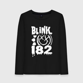 Женский лонгслив хлопок с принтом Blink-182 в Санкт-Петербурге, 100% хлопок |  | blink | альтернативный рок | блинк | группа | марк хоппус | музыка | мэтт скиба | надпись | панк | панк рок | песни | поп панк | рок | скейт панк | смайл | смайлик | трэвис баркер
