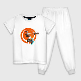 Детская пижама хлопок с принтом Quake champions в Санкт-Петербурге, 100% хлопок |  брюки и футболка прямого кроя, без карманов, на брюках мягкая резинка на поясе и по низу штанин
 | arena | champions | quakecon | квейк | квэйк | чемпионы | шутер