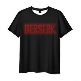 Мужская футболка 3D с принтом BERSERK в Санкт-Петербурге, 100% полиэфир | прямой крой, круглый вырез горловины, длина до линии бедер | аниме | берсерк | гатс | гриффит | доспех берсерка | черный мечник