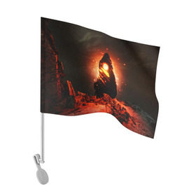 Флаг для автомобиля с принтом Ведьмак 3 / The Witcher 3 в Санкт-Петербурге, 100% полиэстер | Размер: 30*21 см | the | wather | wild hun | амулет | ведьмак | видьмак | геральт | девушки | дикая | охота