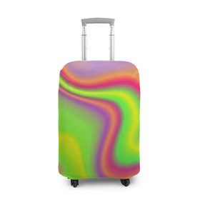 Чехол для чемодана 3D с принтом Кислотные разводы в Санкт-Петербурге, 86% полиэфир, 14% спандекс | двустороннее нанесение принта, прорези для ручек и колес | color | paint | абстракция | абстракция красок | краска | разводы | разводы красок | цветные краски | яркие краски