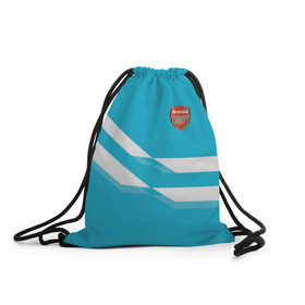Рюкзак-мешок 3D с принтом Арсенал / FC Arsenal 2018 Blue в Санкт-Петербурге, 100% полиэстер | плотность ткани — 200 г/м2, размер — 35 х 45 см; лямки — толстые шнурки, застежка на шнуровке, без карманов и подкладки | 