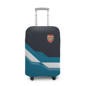 Чехол для чемодана 3D с принтом Арсенал / FC Arsenal 2018 #1 в Санкт-Петербурге, 86% полиэфир, 14% спандекс | двустороннее нанесение принта, прорези для ручек и колес | fc | геометрия | эмблема