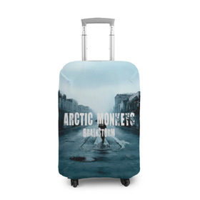Чехол для чемодана 3D с принтом Arctic Monkeys brainstorm в Санкт-Петербурге, 86% полиэфир, 14% спандекс | двустороннее нанесение принта, прорези для ручек и колес | алекс тёрнер | арктик | арктические мартышки | гаражный | группа | джейми кук | инди рок | манкис | музыка | мэтт хелдер | ник о мэлли | обезьяна | постпанк ривайвл | психоделический | рок