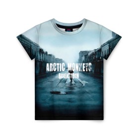Детская футболка 3D с принтом Arctic Monkeys brainstorm в Санкт-Петербурге, 100% гипоаллергенный полиэфир | прямой крой, круглый вырез горловины, длина до линии бедер, чуть спущенное плечо, ткань немного тянется | Тематика изображения на принте: алекс тёрнер | арктик | арктические мартышки | гаражный | группа | джейми кук | инди рок | манкис | музыка | мэтт хелдер | ник о мэлли | обезьяна | постпанк ривайвл | психоделический | рок