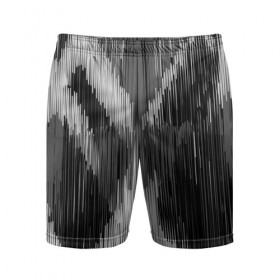 Мужские шорты 3D спортивные с принтом Черно-белая штриховка в Санкт-Петербурге,  |  | watercolor | абстракция красок | акварель | брызги красок | краска | потертость красок