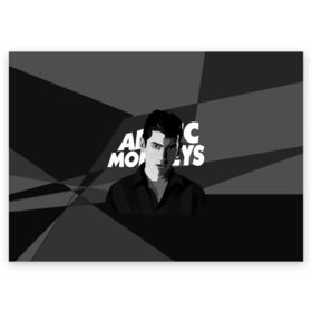 Поздравительная открытка с принтом Солист Arctic Monkeys в Санкт-Петербурге, 100% бумага | плотность бумаги 280 г/м2, матовая, на обратной стороне линовка и место для марки
 | arc | алекс тёрнер | арктик | арктические мартышки | гаражный | группа | джейми кук | инди рок | манкис | музыка | мэтт хелдер | ник о мэлли | обезьяна | постпанк ривайвл | психоделический | рок