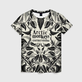 Женская футболка 3D с принтом Arctic Monkeys природа в Санкт-Петербурге, 100% полиэфир ( синтетическое хлопкоподобное полотно) | прямой крой, круглый вырез горловины, длина до линии бедер | алекс тёрнер | арктик | арктические мартышки | гаражный | группа | джейми кук | инди рок | манкис | музыка | мэтт хелдер | ник о мэлли | обезьяна | постпанк ривайвл | психоделический | рок