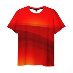 Мужская футболка 3D с принтом Red line Fire в Санкт-Петербурге, 100% полиэфир | прямой крой, круглый вырез горловины, длина до линии бедер | fire | абстракция | геометрия | красный | линии | огонь | пекло | полосы | узоры | ярость