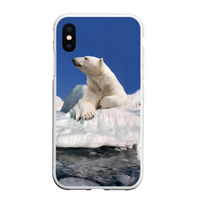 Чехол для iPhone XS Max матовый с принтом Арктика в Санкт-Петербурге, Силикон | Область печати: задняя сторона чехла, без боковых панелей | animals | bear | ice | nature | polar bear | power | travel | белый медведь | животные | лёд | медведь | природа | путешествия | сила | снег