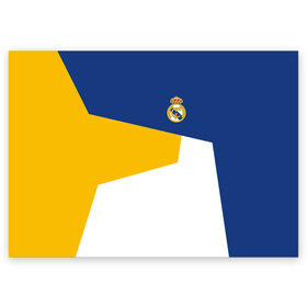 Поздравительная открытка с принтом Real Madrid 2018 #6 в Санкт-Петербурге, 100% бумага | плотность бумаги 280 г/м2, матовая, на обратной стороне линовка и место для марки
 | Тематика изображения на принте: emirates | fc | real madrid | клуб | мяч | реал мадрид