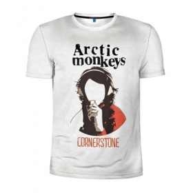 Мужская футболка 3D спортивная с принтом Arctic Monkeys cornerstone в Санкт-Петербурге, 100% полиэстер с улучшенными характеристиками | приталенный силуэт, круглая горловина, широкие плечи, сужается к линии бедра | Тематика изображения на принте: алекс тёрнер | арктик | арктические мартышки | гаражный | группа | джейми кук | инди рок | манкис | музыка | мэтт хелдер | ник о мэлли | обезьяна | постпанк ривайвл | психоделический | рок