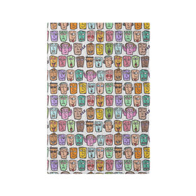 Обложка для паспорта матовая кожа с принтом Набор рожиц в Санкт-Петербурге, натуральная матовая кожа | размер 19,3 х 13,7 см; прозрачные пластиковые крепления | Тематика изображения на принте: 