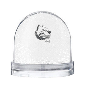 Снежный шар с принтом Pitbull в Санкт-Петербурге, Пластик | Изображение внутри шара печатается на глянцевой фотобумаге с двух сторон | dog | питбуль | порода | рисунок | собака