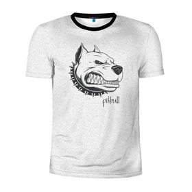 Мужская футболка 3D спортивная с принтом Pitbull в Санкт-Петербурге, 100% полиэстер с улучшенными характеристиками | приталенный силуэт, круглая горловина, широкие плечи, сужается к линии бедра | dog | питбуль | порода | рисунок | собака