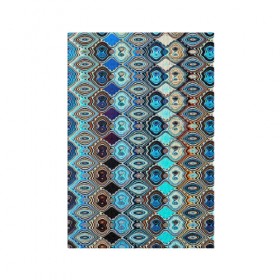 Обложка для паспорта матовая кожа с принтом psychedelic mosaica в Санкт-Петербурге, натуральная матовая кожа | размер 19,3 х 13,7 см; прозрачные пластиковые крепления | Тематика изображения на принте: 