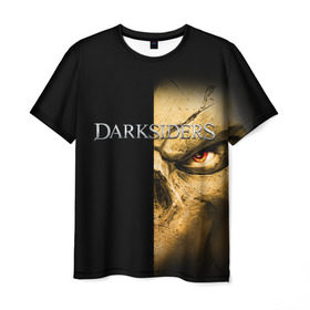 Мужская футболка 3D с принтом Darksiders 4 в Санкт-Петербурге, 100% полиэфир | прямой крой, круглый вырез горловины, длина до линии бедер | darksiders