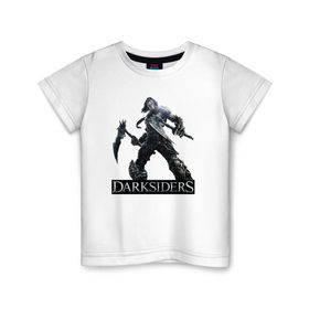 Детская футболка хлопок с принтом Darksiders 7 в Санкт-Петербурге, 100% хлопок | круглый вырез горловины, полуприлегающий силуэт, длина до линии бедер | Тематика изображения на принте: darksiders
