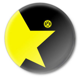 Значок с принтом FC Borussia Dortmund 2018 в Санкт-Петербурге,  металл | круглая форма, металлическая застежка в виде булавки | боруссия | дортмунд