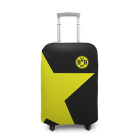 Чехол для чемодана 3D с принтом FC Borussia Dortmund 2018 в Санкт-Петербурге, 86% полиэфир, 14% спандекс | двустороннее нанесение принта, прорези для ручек и колес | боруссия | дортмунд