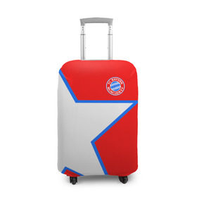 Чехол для чемодана 3D с принтом ФК Бавария 2018 в Санкт-Петербурге, 86% полиэфир, 14% спандекс | двустороннее нанесение принта, прорези для ручек и колес | bayern | fly fc | бавария | спорт | футбольный клуб