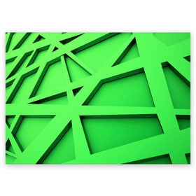 Поздравительная открытка с принтом Кислотная абстракция в Санкт-Петербурге, 100% бумага | плотность бумаги 280 г/м2, матовая, на обратной стороне линовка и место для марки
 | abstraction | geometry | абстракция | геометрия | грани | линии | полигоны | треугольники